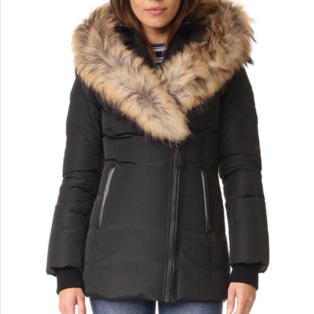 Mackage black Adali fur parka coat size S